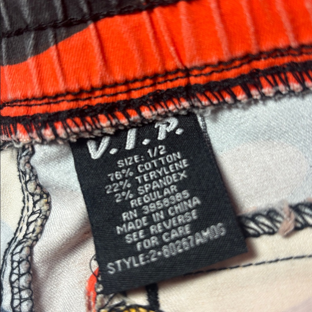 Vintage Y2K camo print slim joggers women’s elastic waist cargo pants orange - Picture 9 of 13